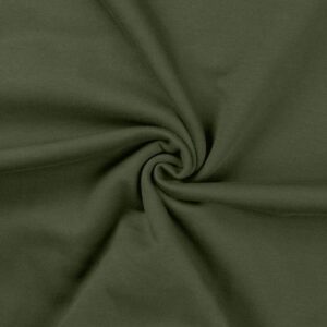 Tissu Sweat Uni Vert Kaki