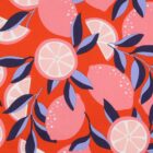 Tissu Coton enduit citron orange