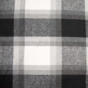 Tissu Manteau Carreaux Noir et Blanc