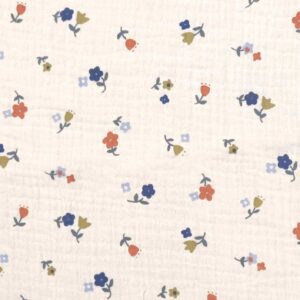 Tissu Double Gaze petites fleurs
