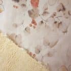 Tissu suedine imprimé fleurs et sherpa