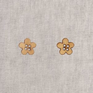 Bouton Fleur Bois 14 mm