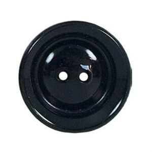 Bouton 2 Trous Noir 27 mm