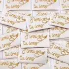 Etiquette à coudre j'irai où tu iras doré