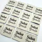 Etiquette à coudre Salut beauté crème