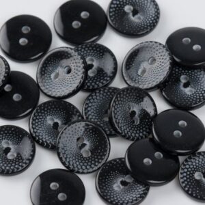 Bouton noir 15 / 20 mm