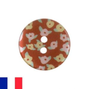 Bouton nacre fleurs
