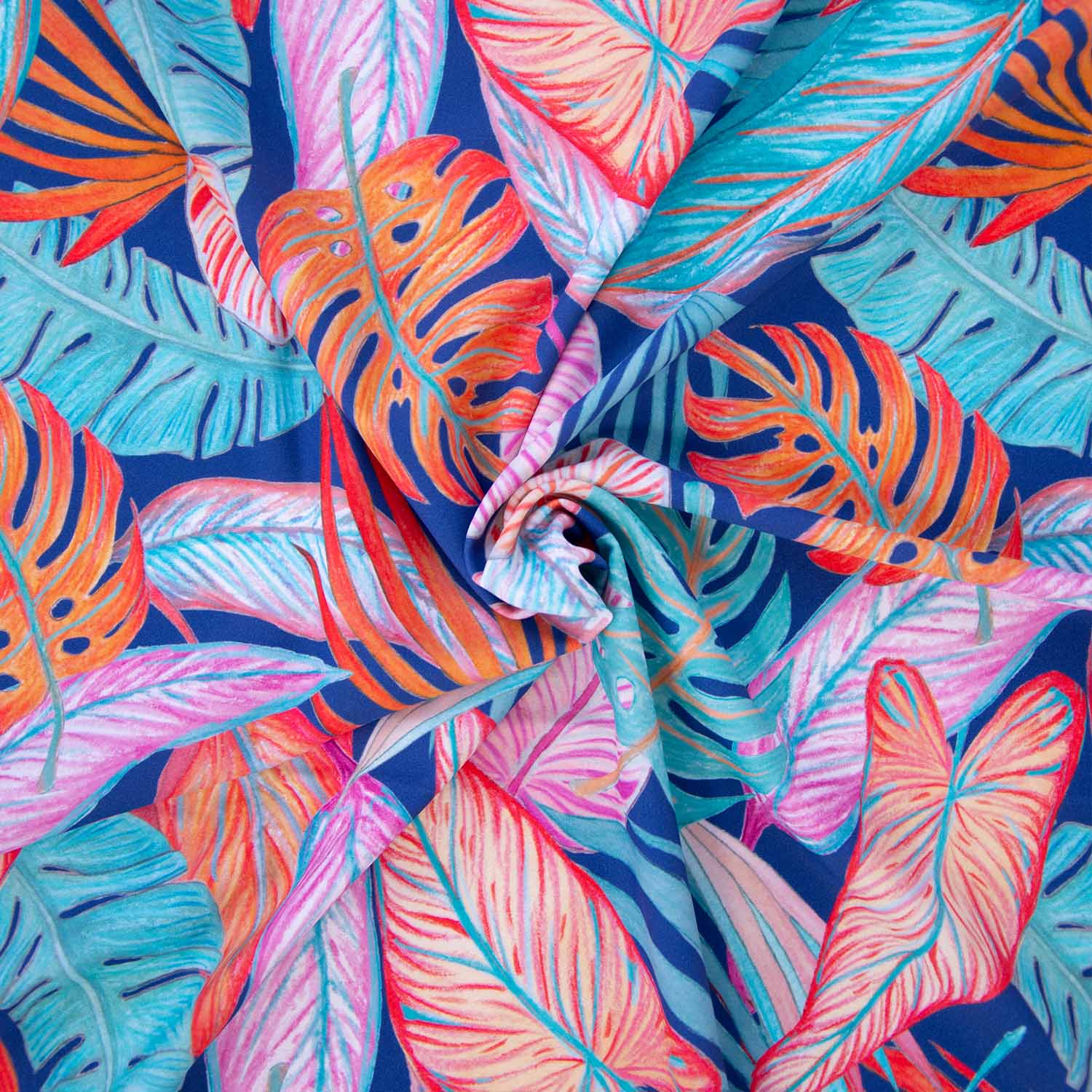 Lycra para moda de baño estampada Tortoise Leaves 7 01 Tissu maillot de bain feuilles