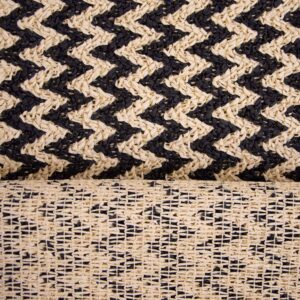 Tissu Raphia chevrons Noir