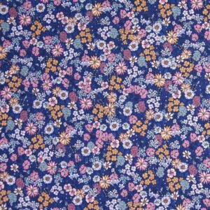 Tissu popeline de coton petites fleurs