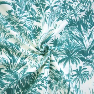 Tissu Sweat Palmiers verts
