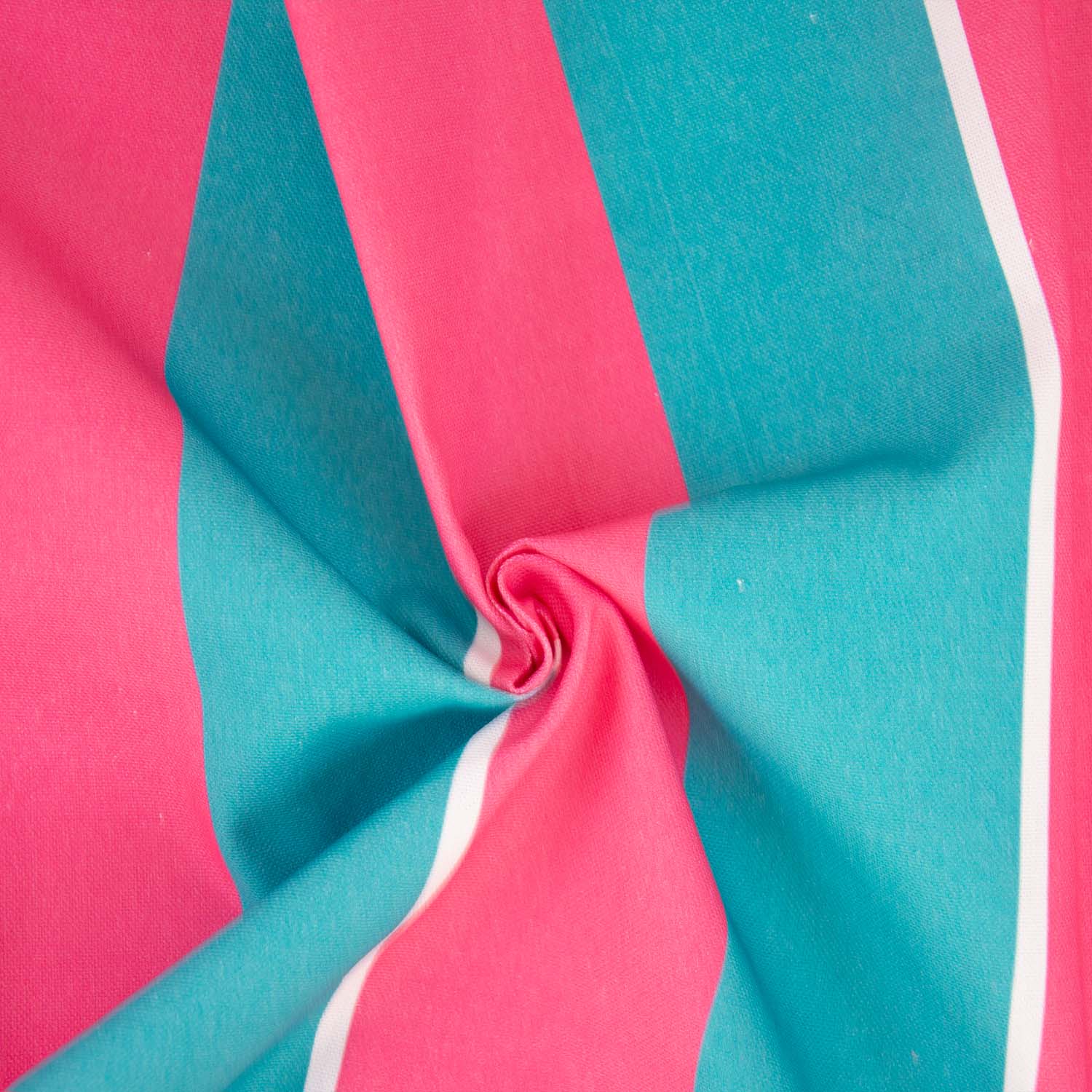 Tela de loneta 8 oz a rayas en color turquesa y rosa 32 01 Tissu Canvas Rayures rose et bleu