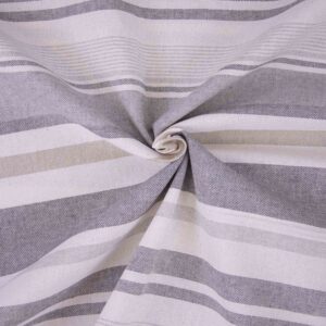 Tissu Canvas rayures gris