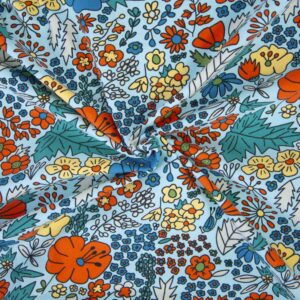 Tissu Jersey iguana flowers