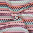 Tissu multicolore Rose brodé