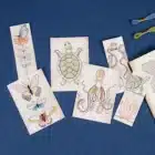 Kit cartes à broder animaux DMC