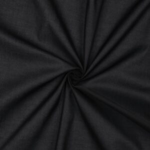 Tissu voile de coton uni Noir