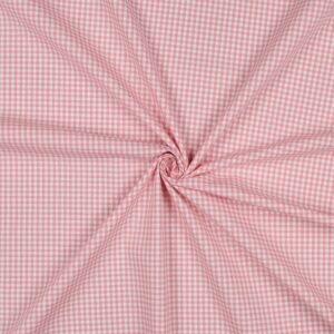 Tissu Vichy petits carreaux rose