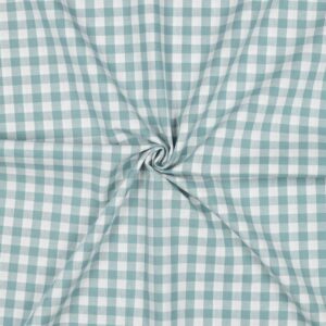 Tissu Vichy grands carreaux Vert de gris