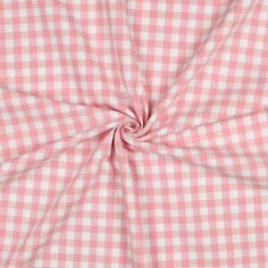Tissu Vichy grands carreaux Rose