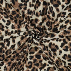 Tissu jacquard léopard
