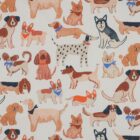 Tissu coton chiens