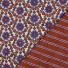 Tissu matelassé fleurs et rayures