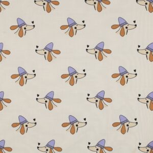 Tissu coton têtes de chiens