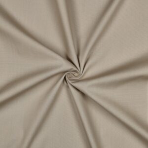 Tissu Popeline de coton uni beige