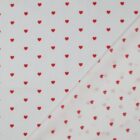 Tissu coton petits coeurs rouges