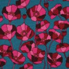 Tissu coton viscose fleurs roses