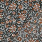 Tissu imprimé Block Print fleurs vert