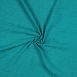 Tissu Double Gaze Uni turquoise