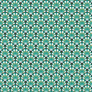 Tissu Coton enduit Gaudi vert