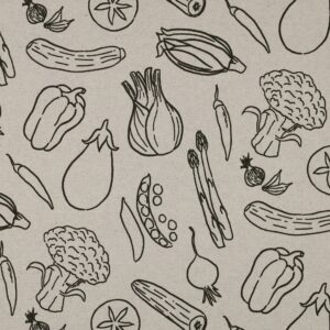 Tissu toile de coton canvas légumes