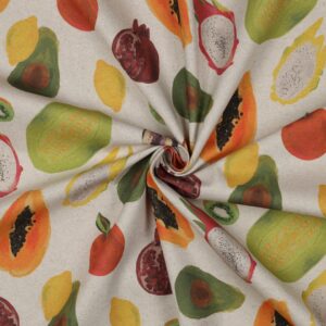 Tissu toile de coton canvas fruits