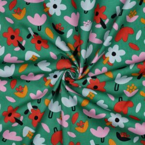 Tissu popeline de coton petites fleurs