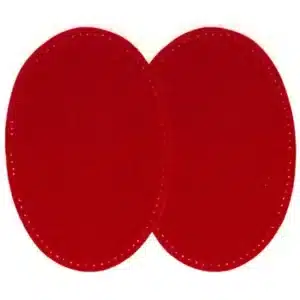 Paire Coudes Imitation daim rouge