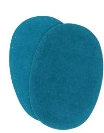 Paire Coudes Imitation daim bleu canard