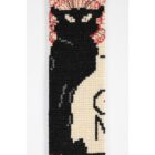 Kit point de croix marque page le chat noir