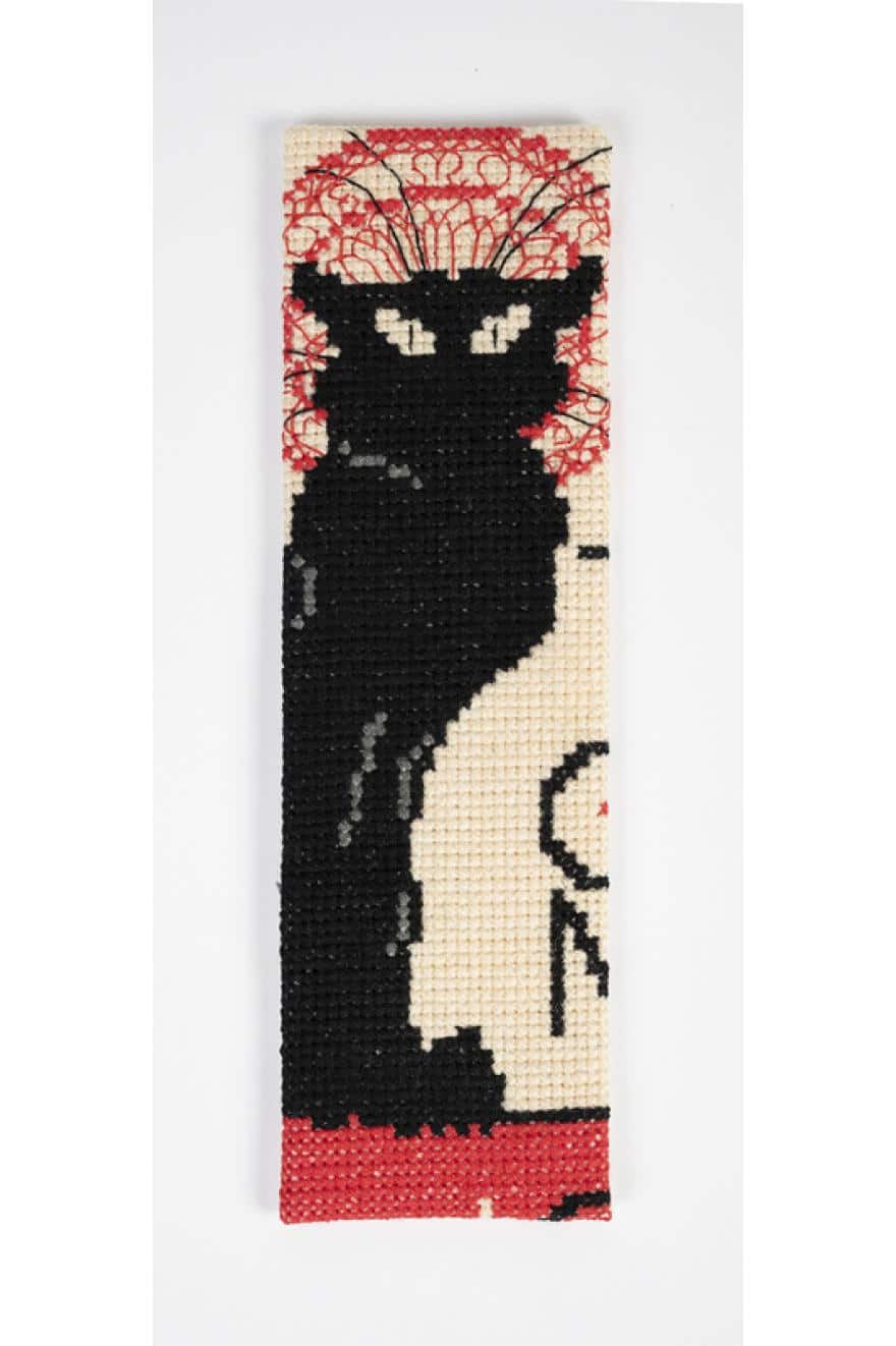 bk20111_880x1322 Kit point de croix marque page le chat noir