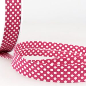Biais Petits pois 20 mm Rose Fuchsia