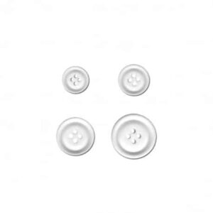 Bouton rond bord arrondi Blanc