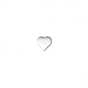Bouton à queue Coeur Blanc 15 mm