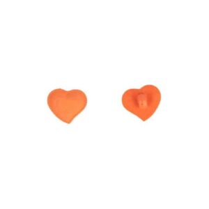 Bouton à queue Coeur Orange 15 mm