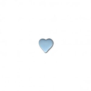 Bouton à queue Coeur Bleu 15 mm