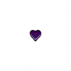 Bouton à queue Coeur Violet 15 mm