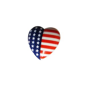 Bouton Coeur drapeau Américain 23 mm