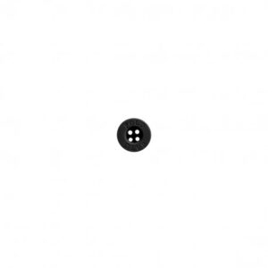 Bouton 4 trous Noir Polo Club 13 mm