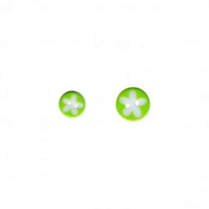 Bouton 2 trous Fleurs Vert Anis